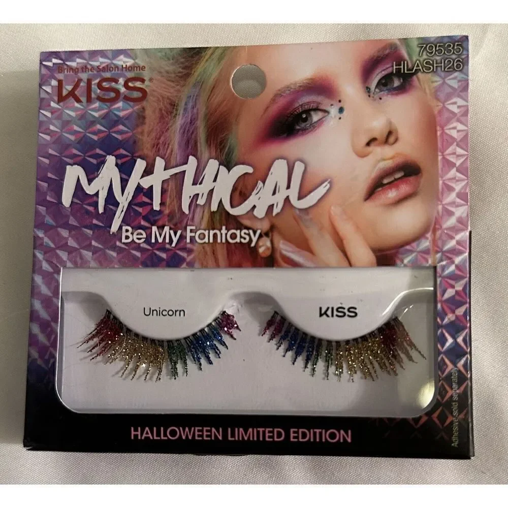KISS Mythical Be My Fantasy Rainbow Glitter False Lashes NWB